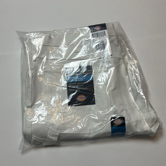 Dickies White Utility Pants Relaxed Fit Size 36x30 - Picture 11 of 11